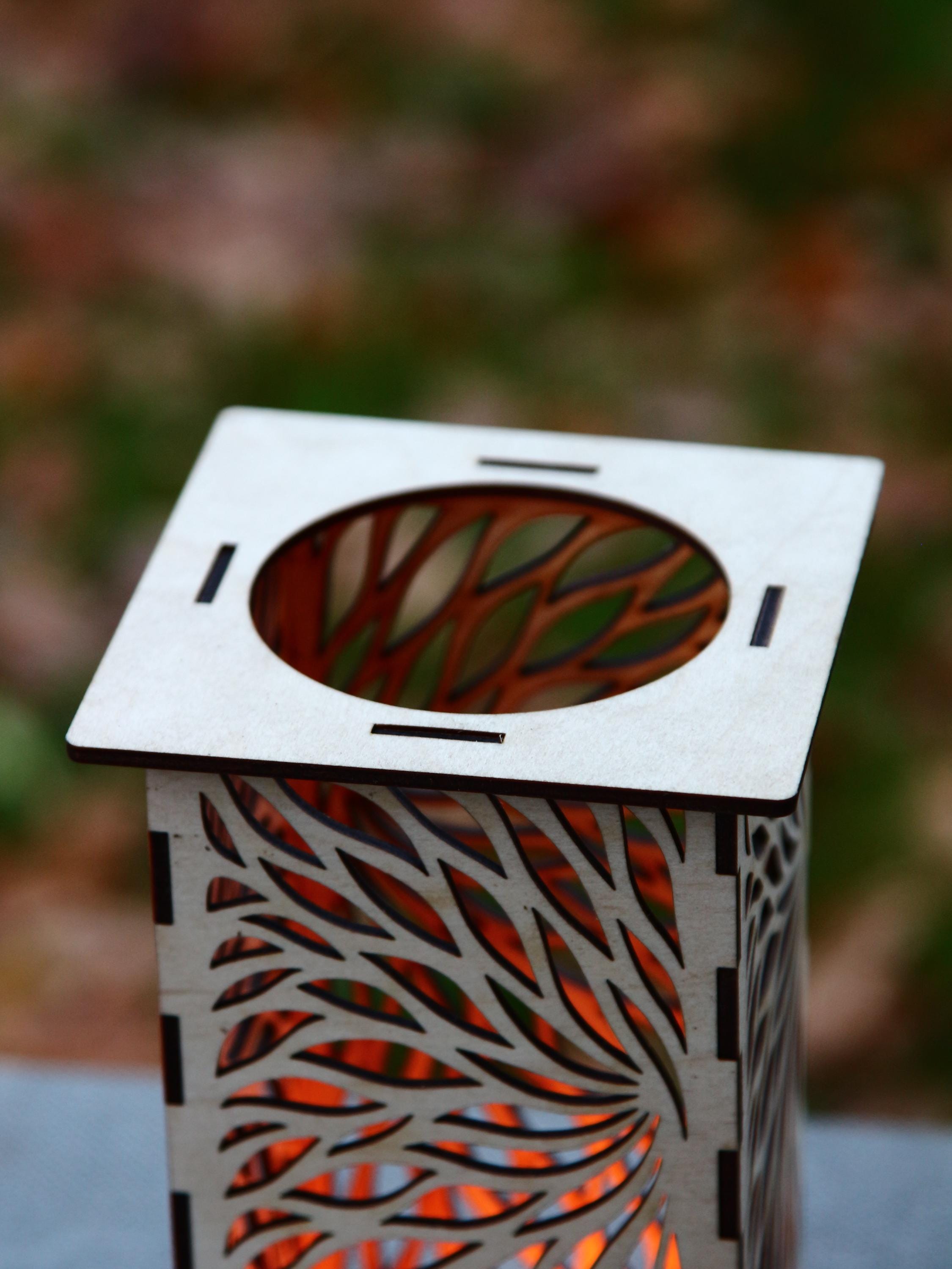 Wooden Candle Lantern 1