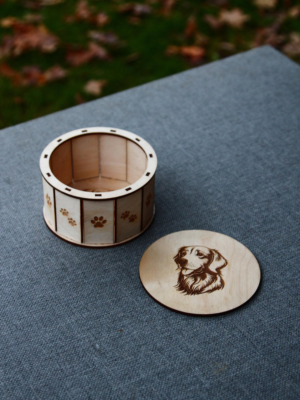 Round Custom Pet Urn Box