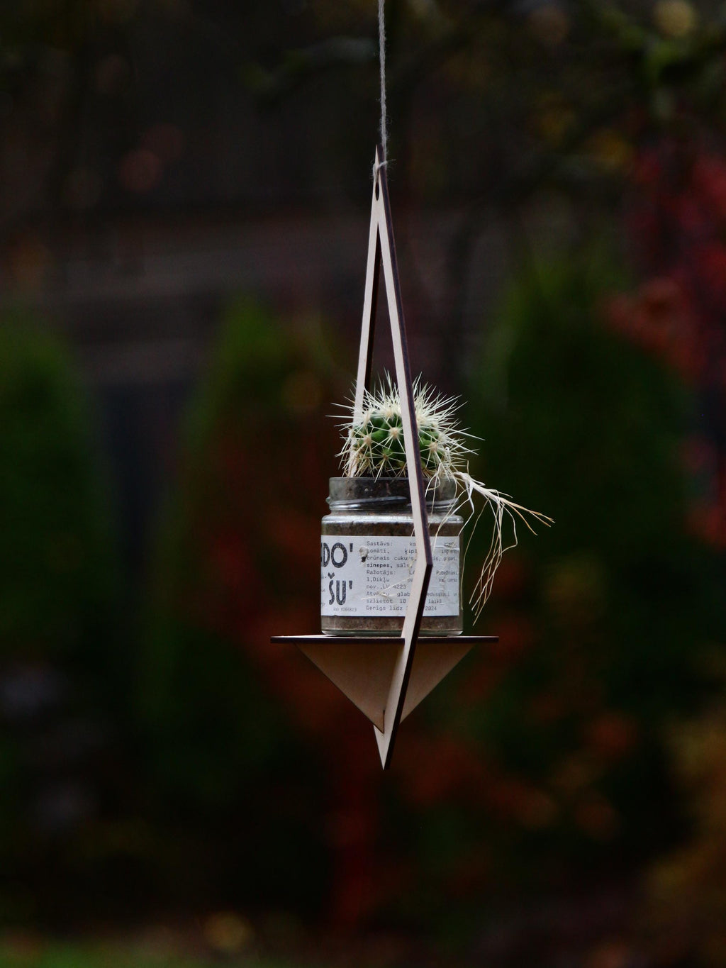 Geometric Hanging Planter Shelf