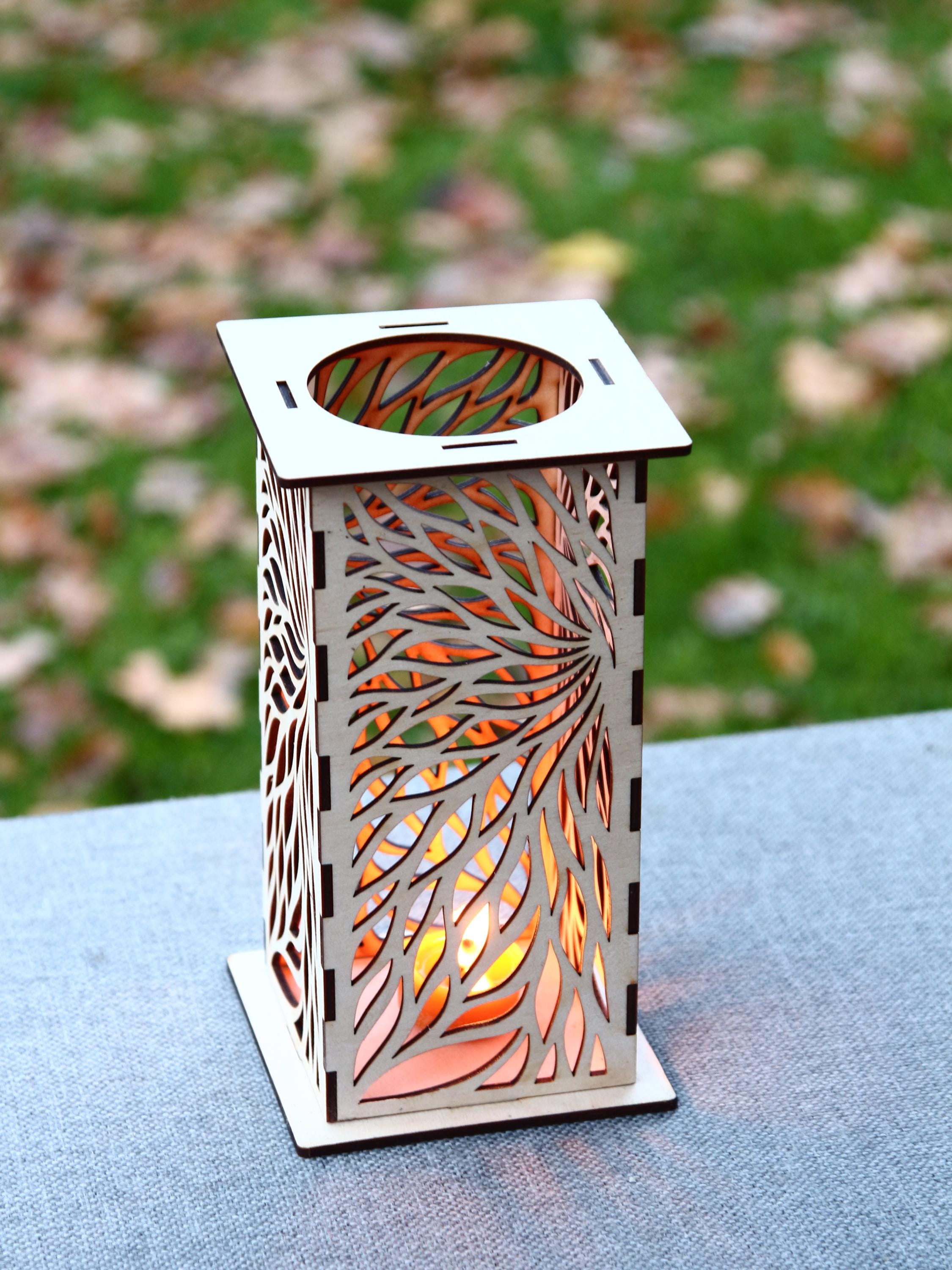 Wooden Candle Lantern 1