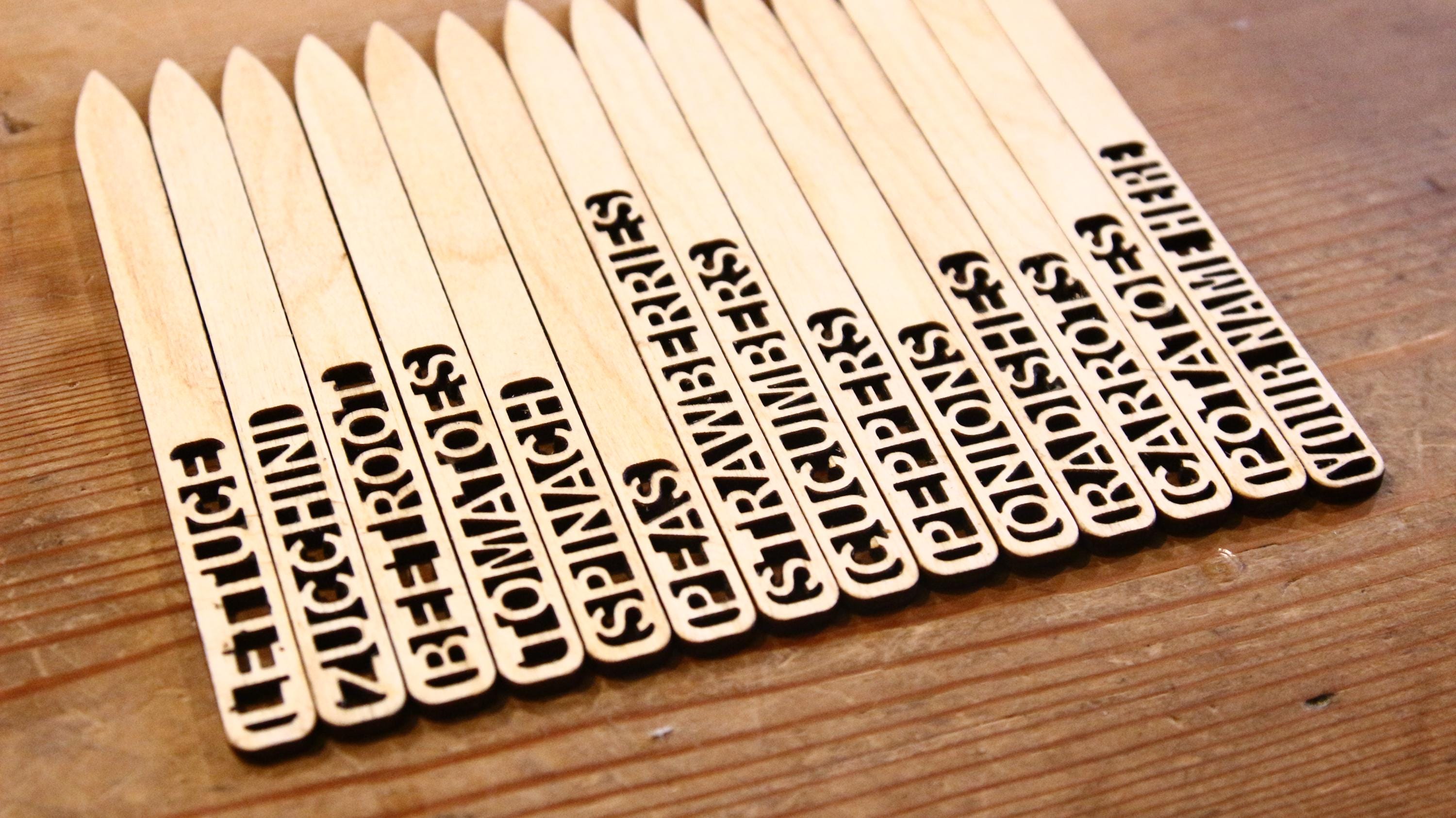 Personalized Wooden Garden Markers