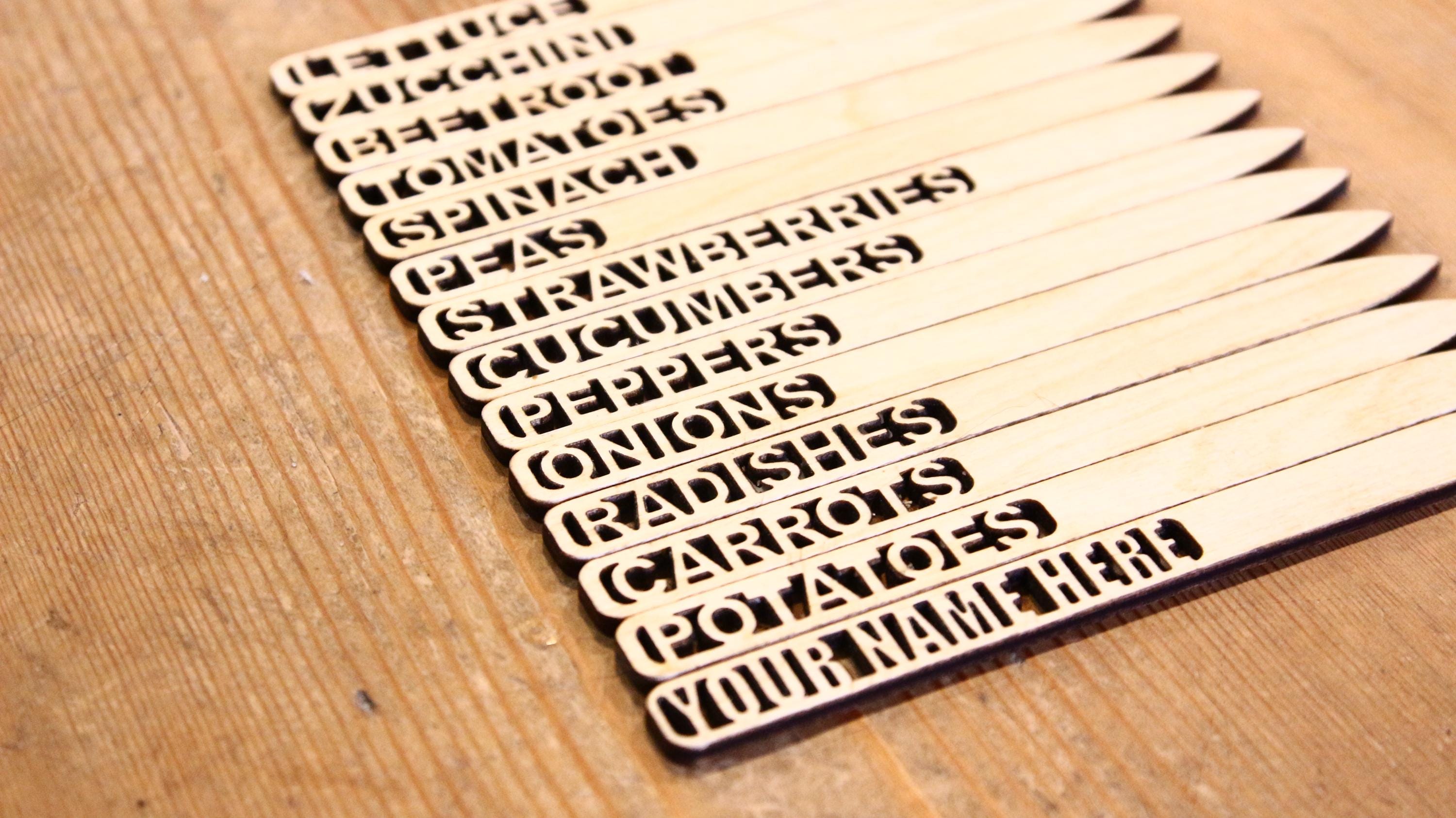 Personalized Wooden Garden Markers