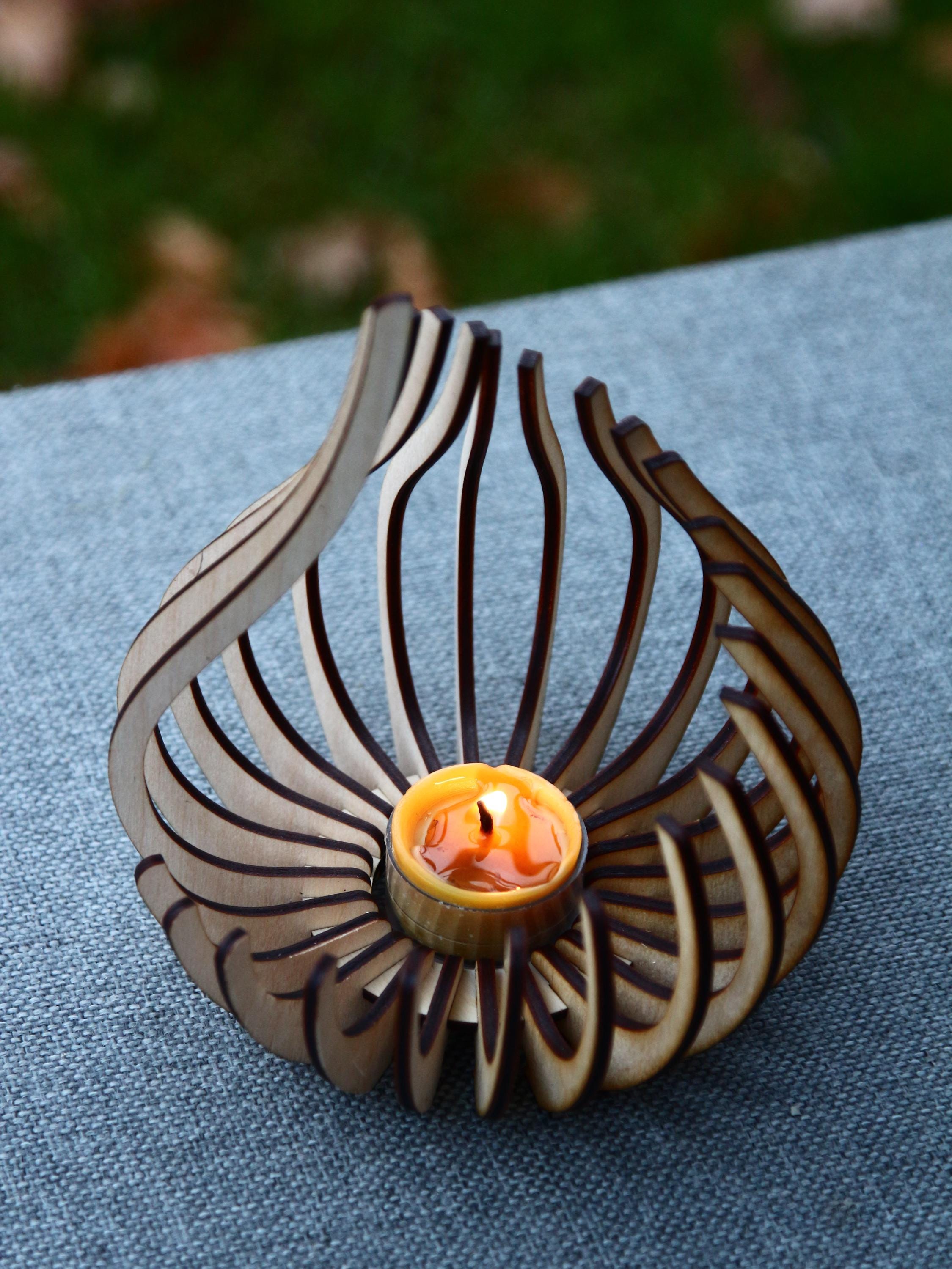 Wooden Candle Holder 2