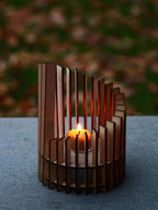 Cylinder Wooden Candle Holder