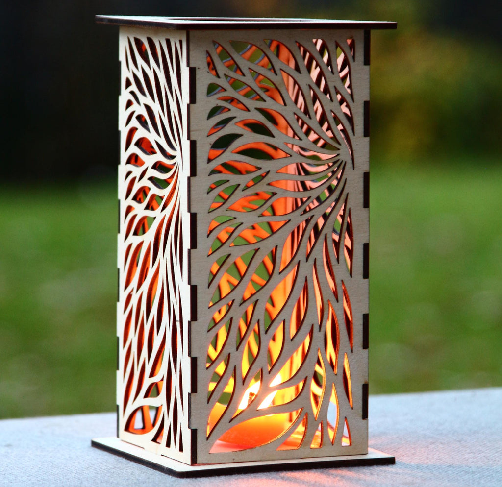 Wooden Candle Lantern 1