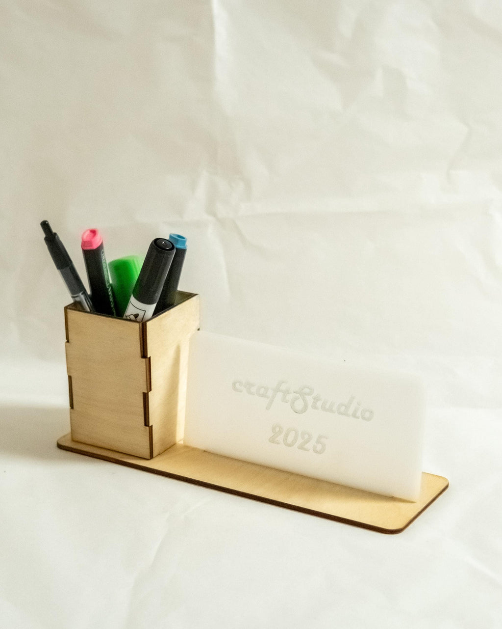 Personalized Birch Plywood Pen Holder