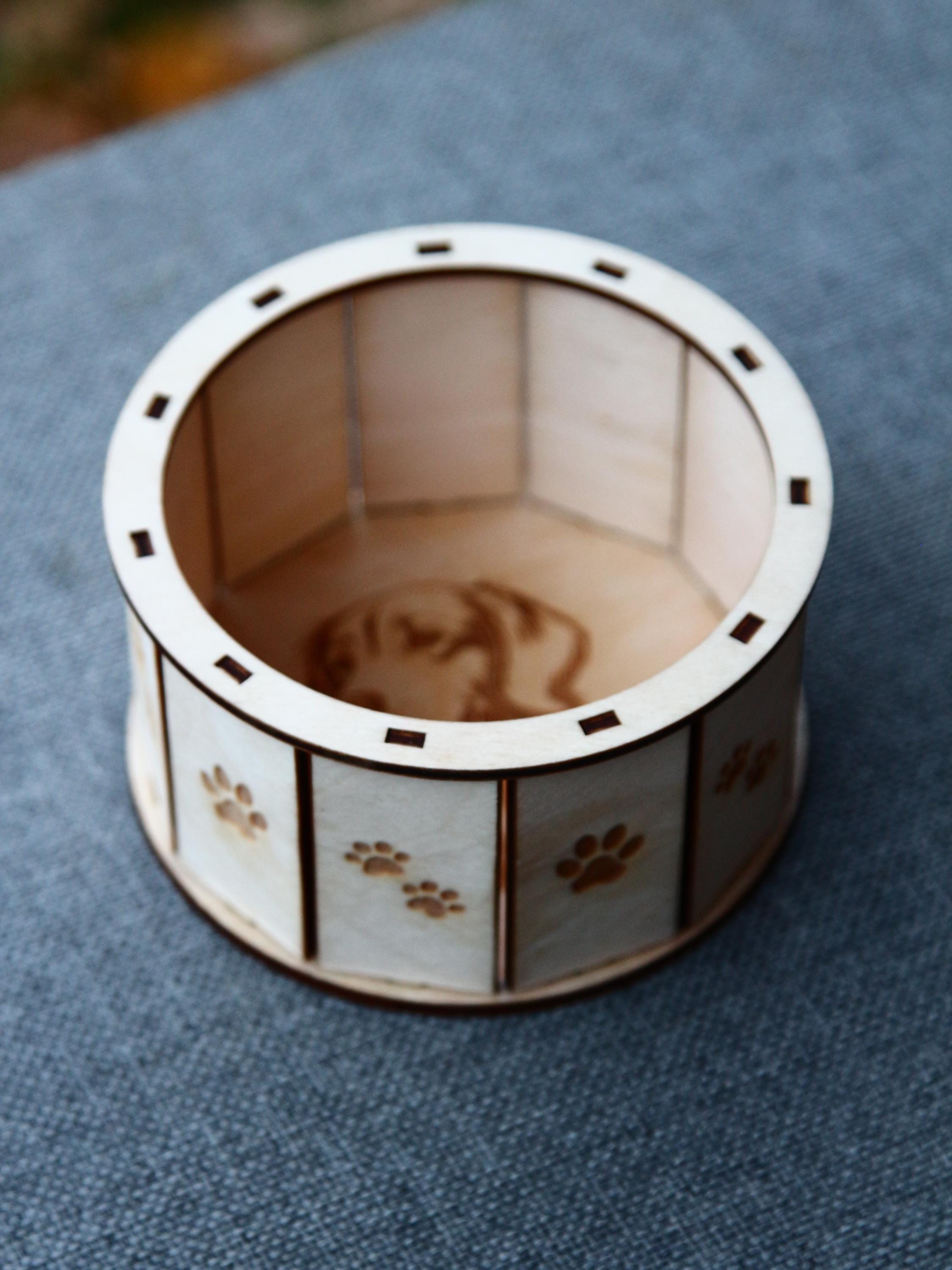 Round Custom Pet Urn Box