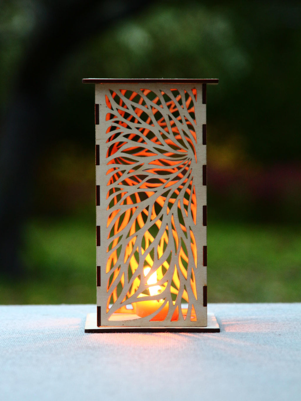 Wooden Candle Lantern 1