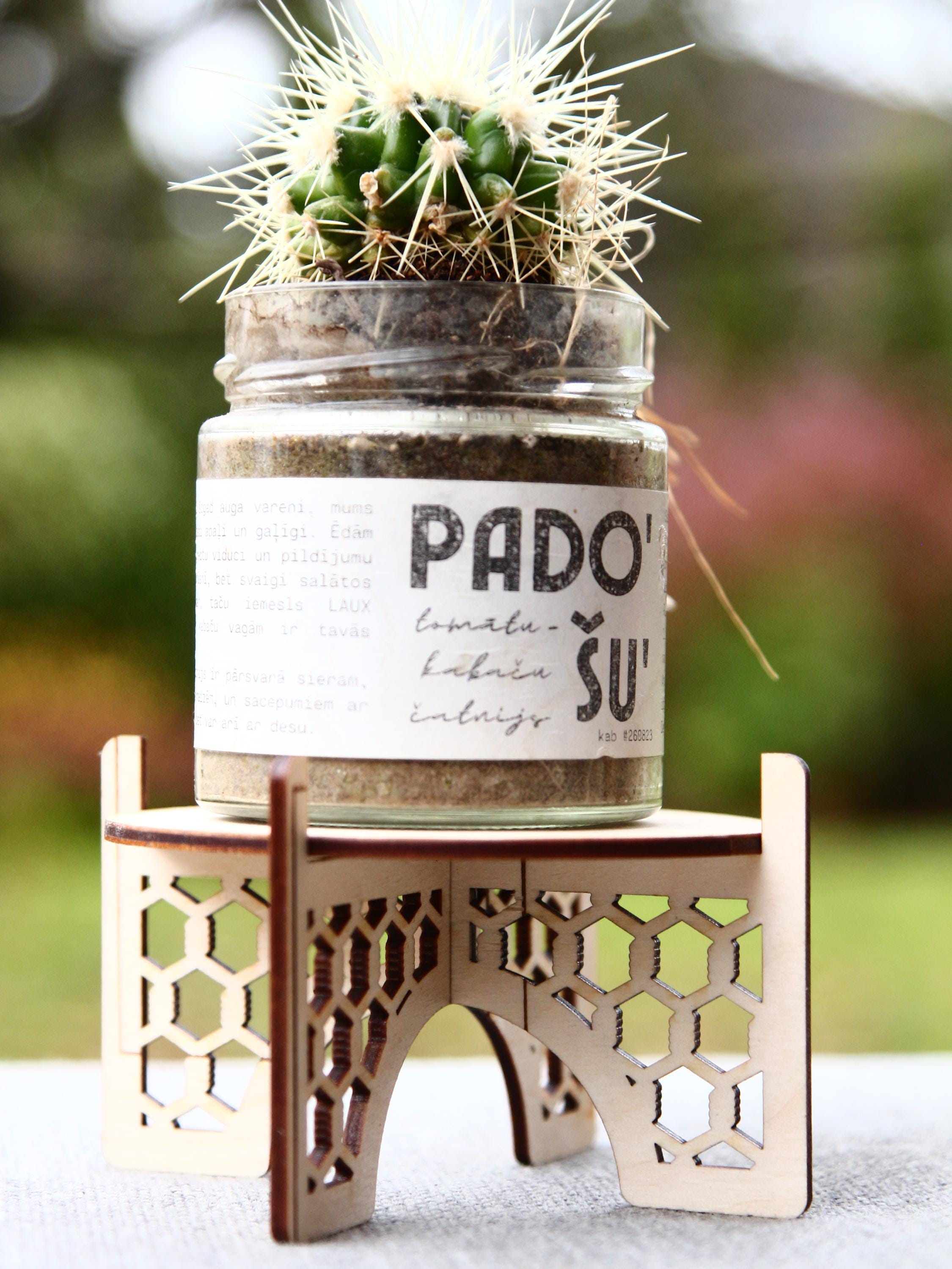 Laser Cut Wooden Plant Stand