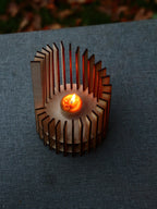 Cylinder Wooden Candle Holder