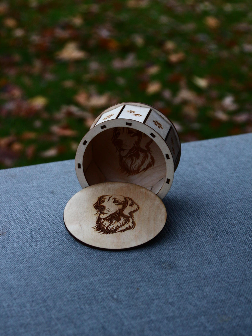 Round Custom Pet Urn Box