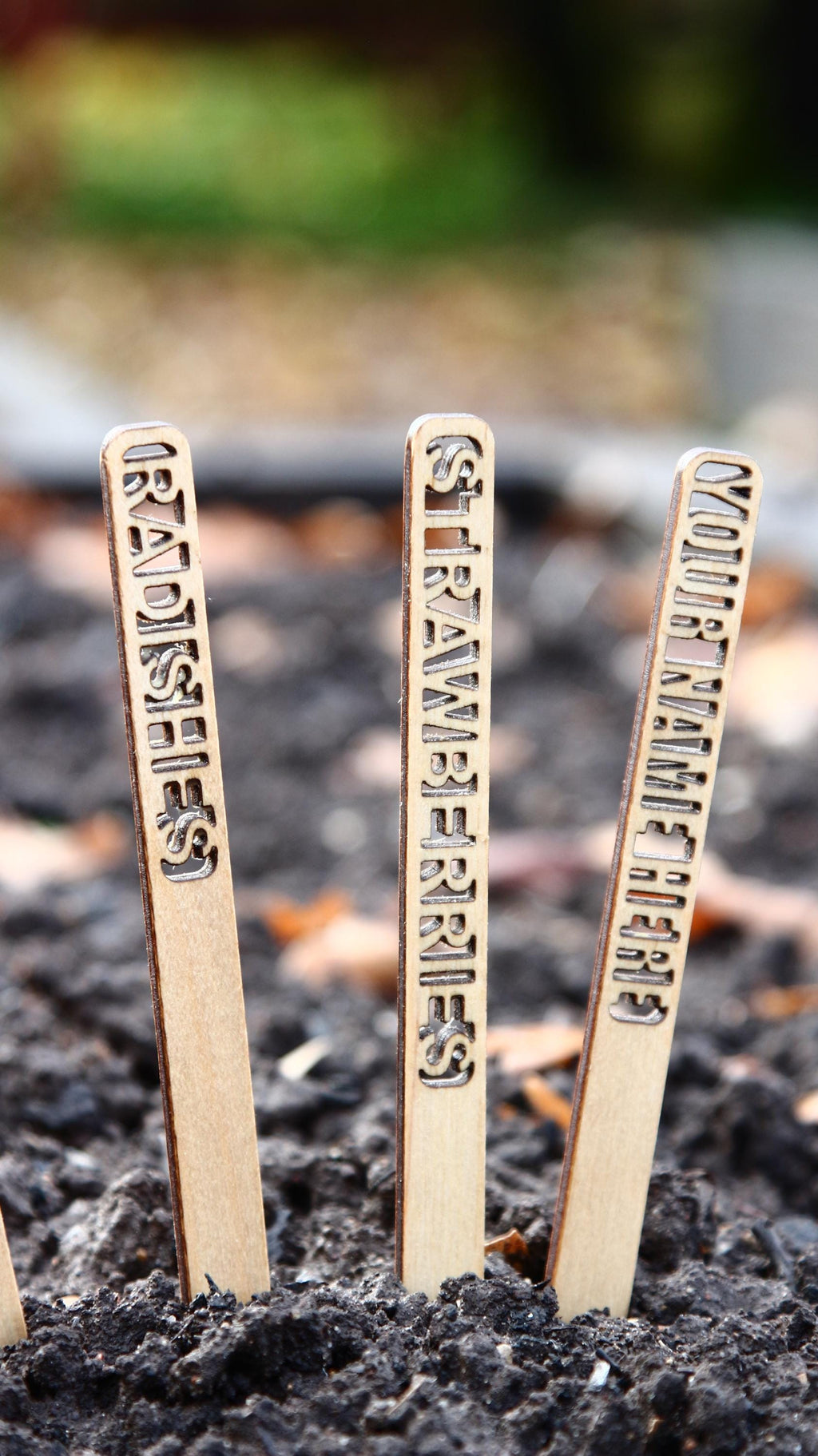 Personalized Wooden Garden Markers