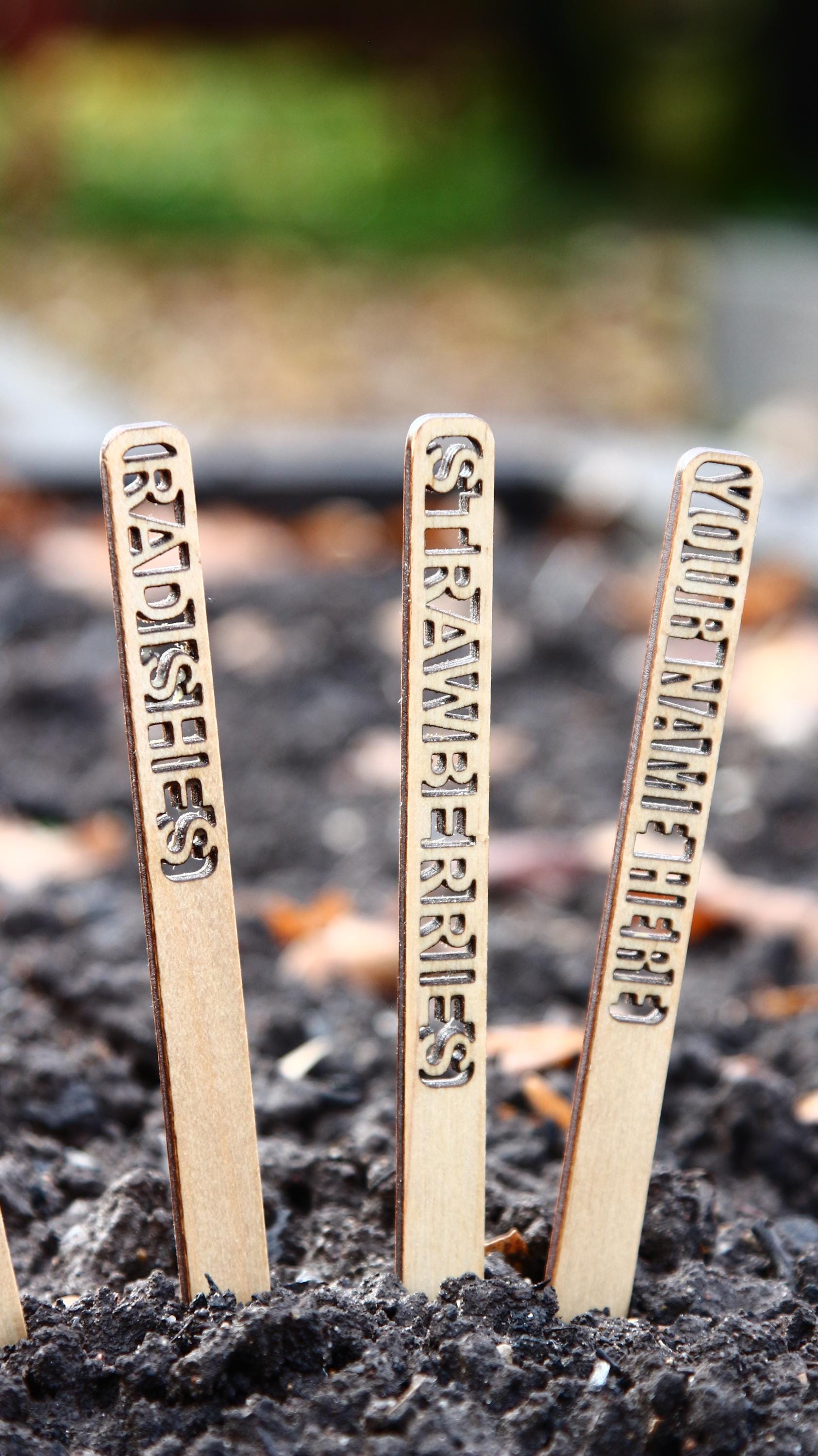 Personalized Wooden Garden Markers