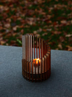 Cylinder Wooden Candle Holder