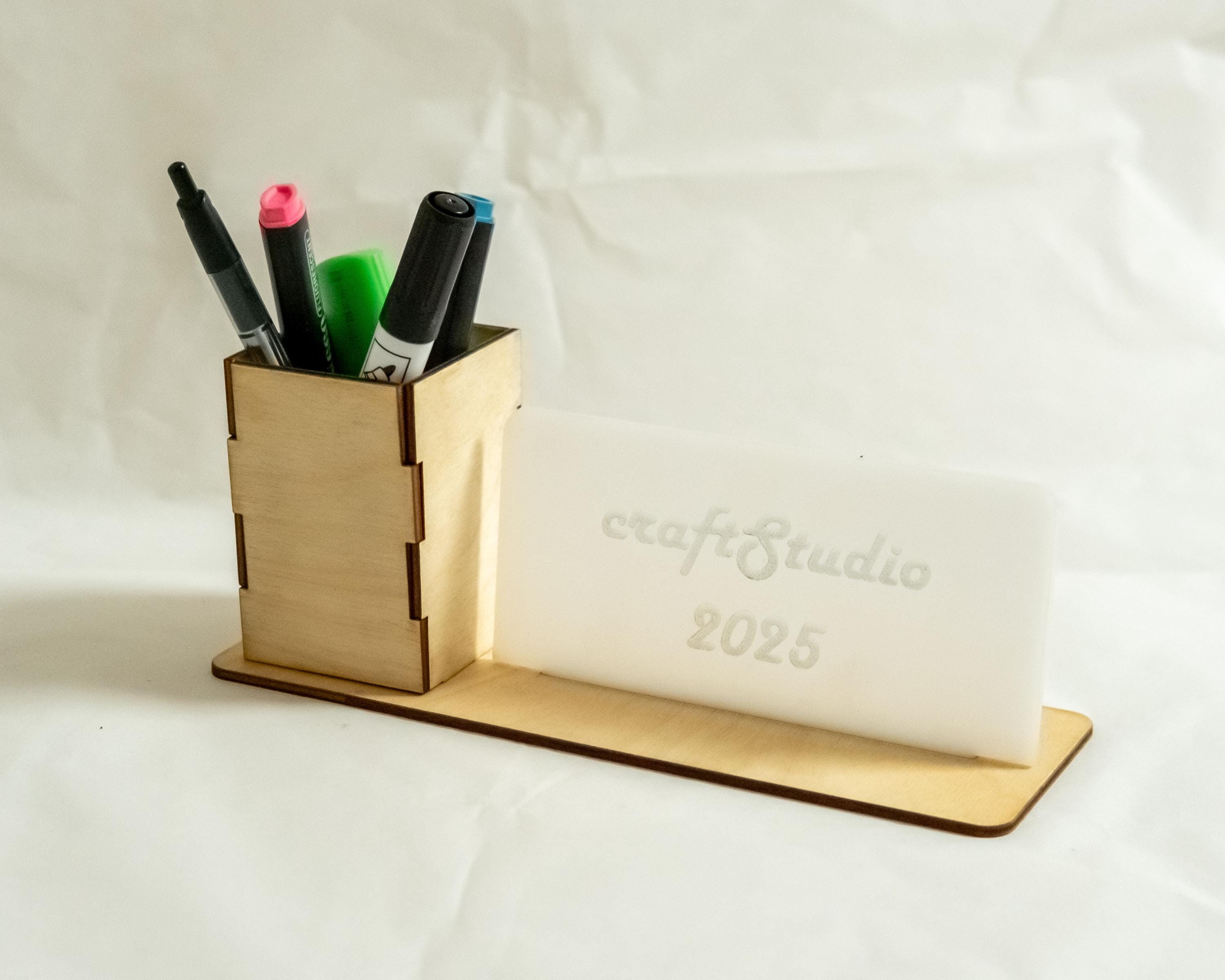 Personalized Birch Plywood Pen Holder