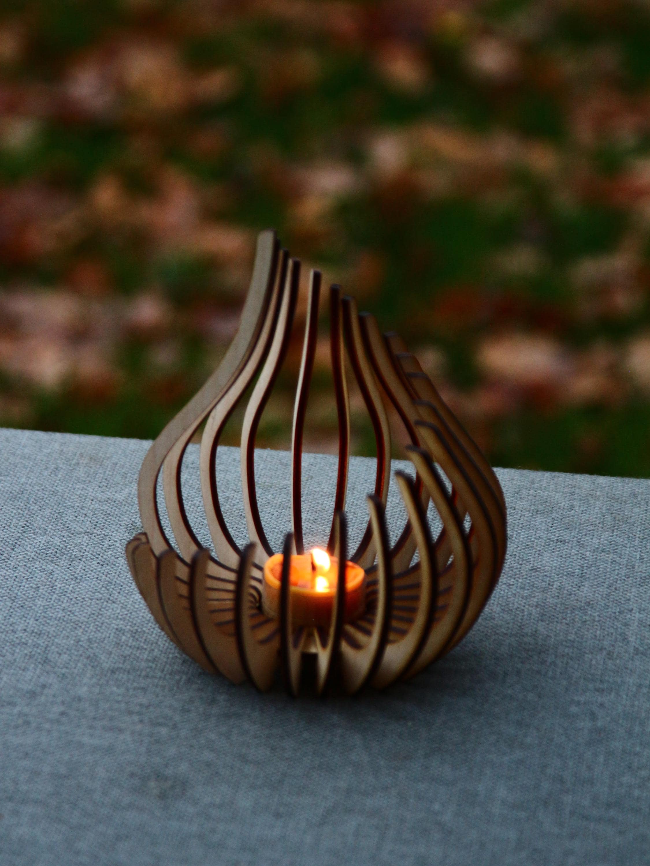 Wooden Candle Holder 2
