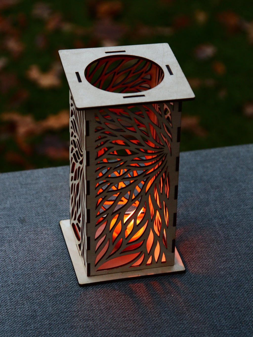 Wooden Candle Lantern 1