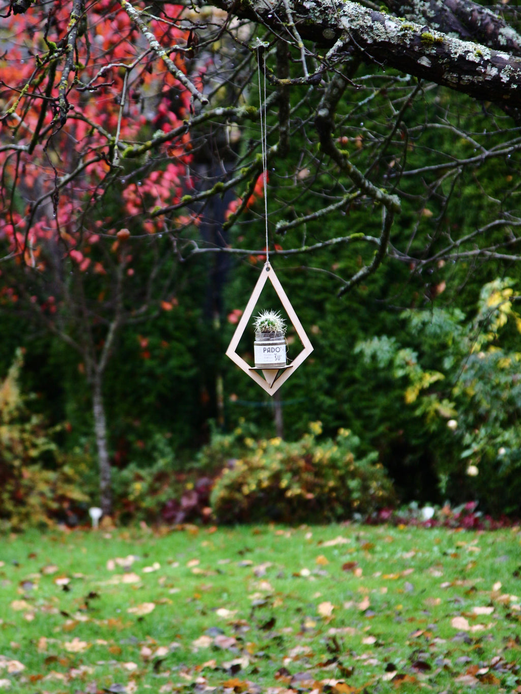 Geometric Hanging Planter Shelf